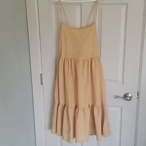 REPOSH / Yellow Pinkblush Tiered Dress